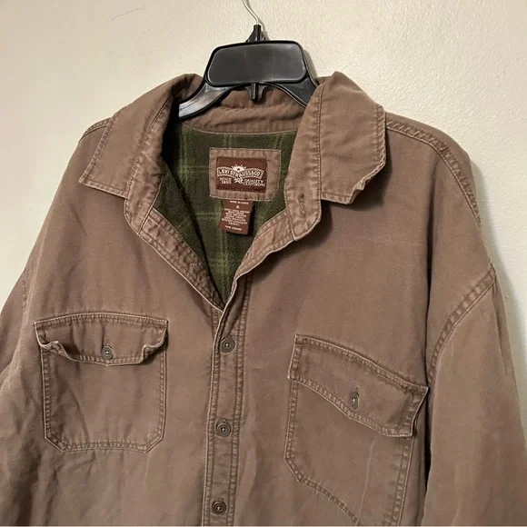Vintage Levis Strauss Trucker Coat Jacket Mens XL Flannel Lined Brown EUC  Barn - Picture 4 of 8